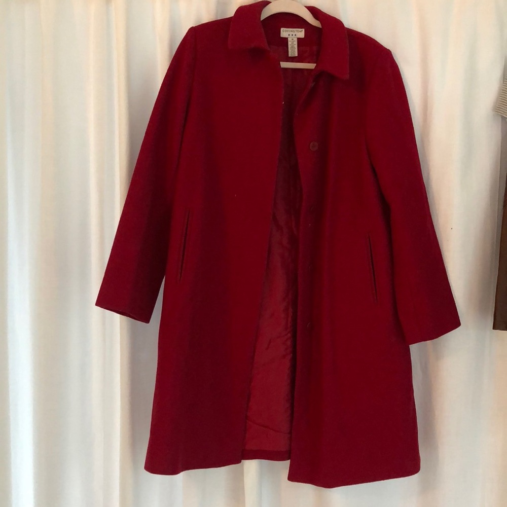 Red Wool Trench Coat